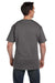 Hanes 5190P Mens Beefy-T Short Sleeve Crewneck T-Shirt w/ Pocket Smoke Grey Back