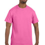 Hanes Mens ComfortSoft Short Sleeve Crewneck T-Shirt - Pink