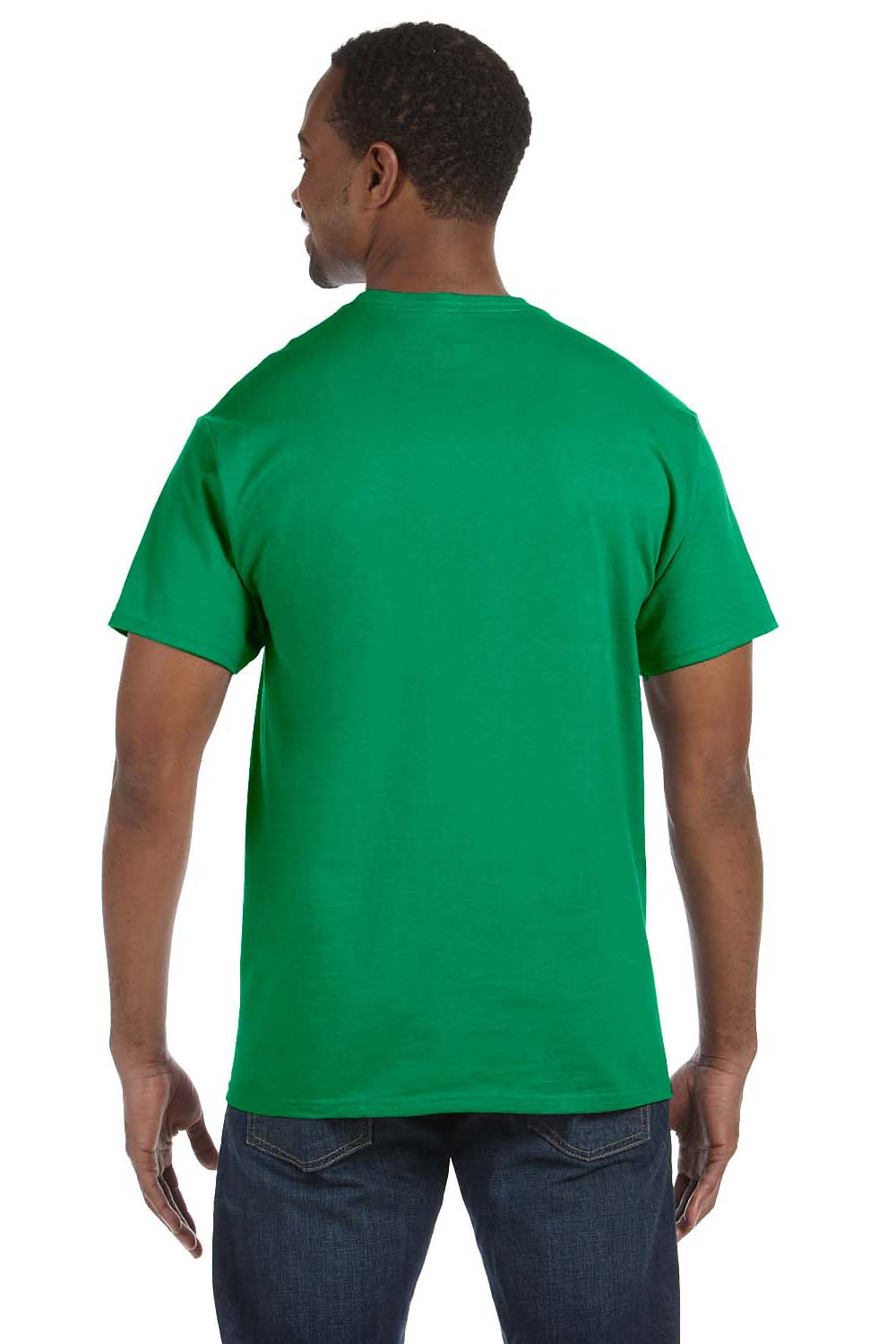 Hanes 5250T Mens ComfortSoft Short Sleeve Crewneck T-Shirt Kelly Green Back