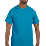 Hanes Mens ComfortSoft Short Sleeve Crewneck T-Shirt - Teal Blue