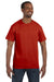 Hanes 5250T Mens ComfortSoft Short Sleeve Crewneck T-Shirt Red Front