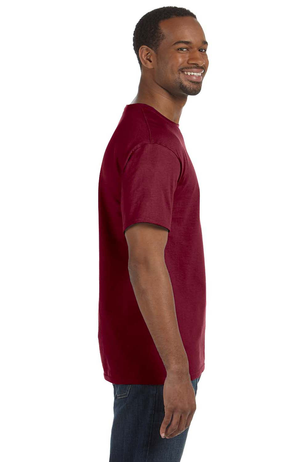Hanes 5250T Mens ComfortSoft Short Sleeve Crewneck T-Shirt Cardinal Red Side