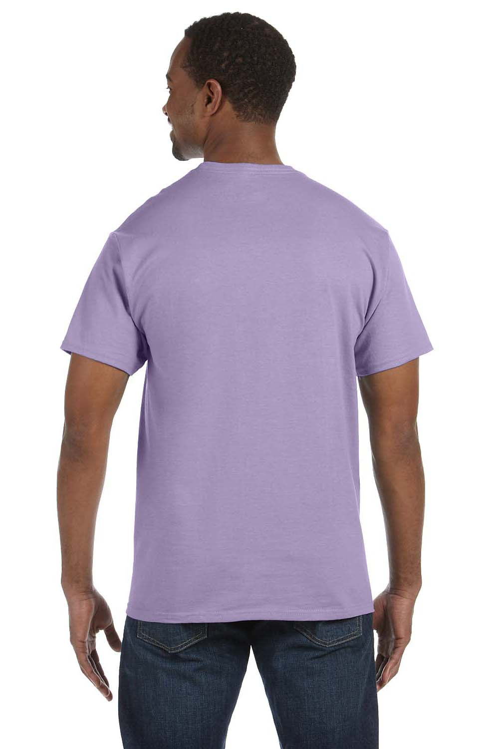 Hanes 5250T Mens ComfortSoft Short Sleeve Crewneck T-Shirt Lavender Purple Back
