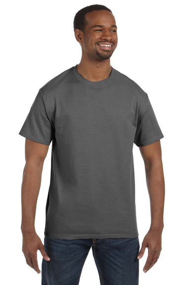 Hanes 5250T Mens ComfortSoft Short Sleeve Crewneck T-Shirt Smoke Grey Front