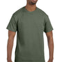 Hanes Mens ComfortSoft Short Sleeve Crewneck T-Shirt - Fatigue Green