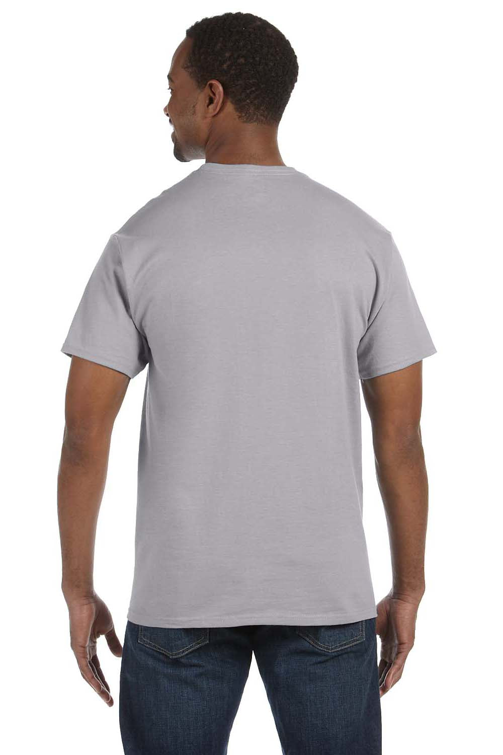 Hanes 5250T Mens ComfortSoft Short Sleeve Crewneck T-Shirt Oxford Grey Back