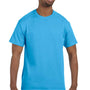 Hanes Mens ComfortSoft Short Sleeve Crewneck T-Shirt - Aquatic Blue