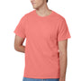 Hanes Mens ComfortSoft Short Sleeve Crewneck T-Shirt - Charisma Coral