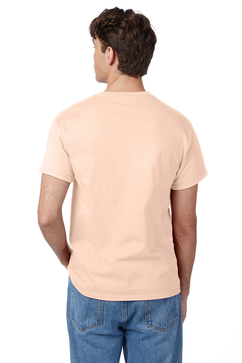 Hanes 5250/5250T Mens ComfortSoft Short Sleeve Crewneck T-Shirt Candy Orange Back