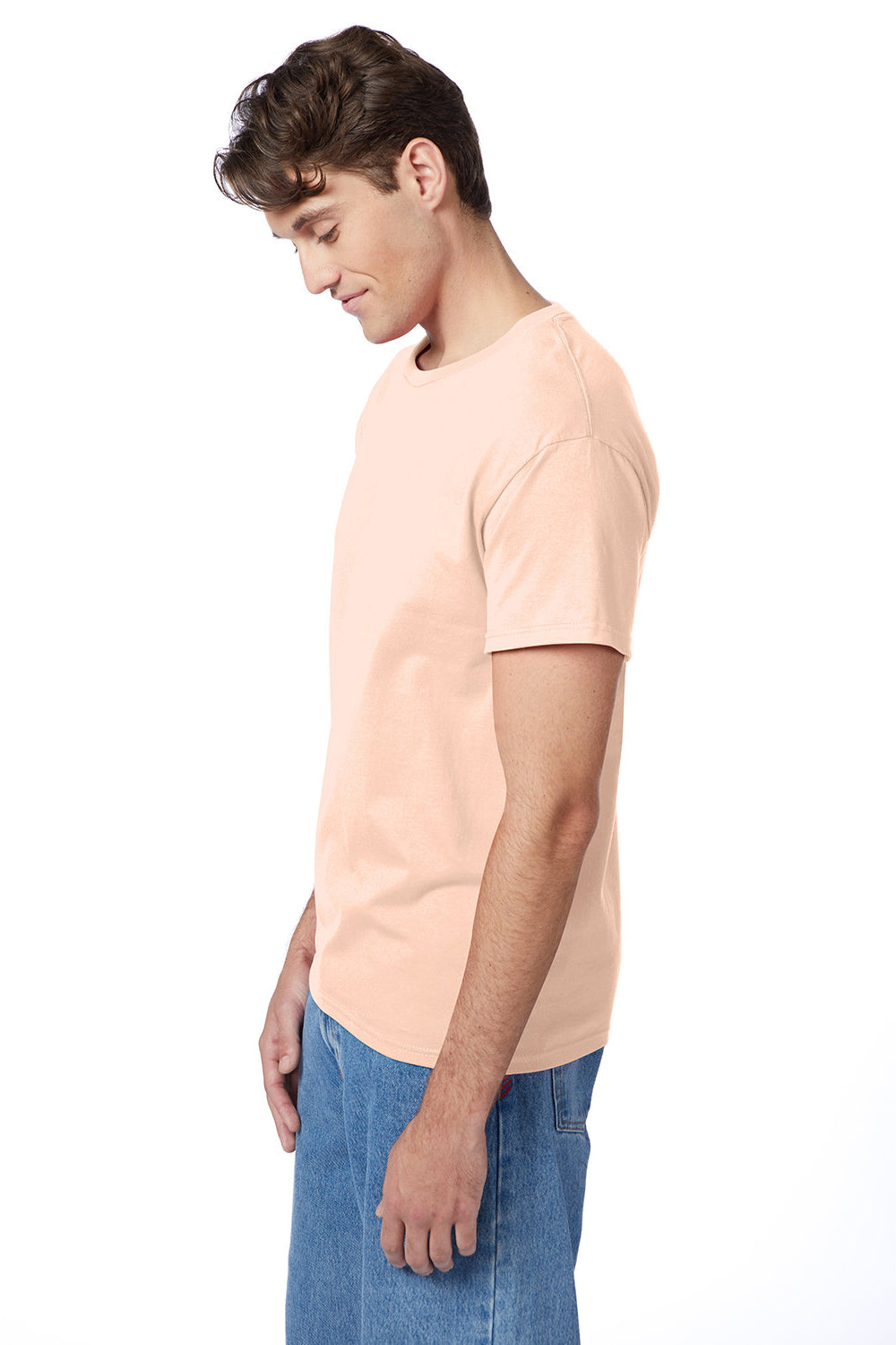 Hanes 5250/5250T Mens ComfortSoft Short Sleeve Crewneck T-Shirt Candy Orange SIde