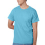 Hanes Mens ComfortSoft Short Sleeve Crewneck T-Shirt - Blue Horizon