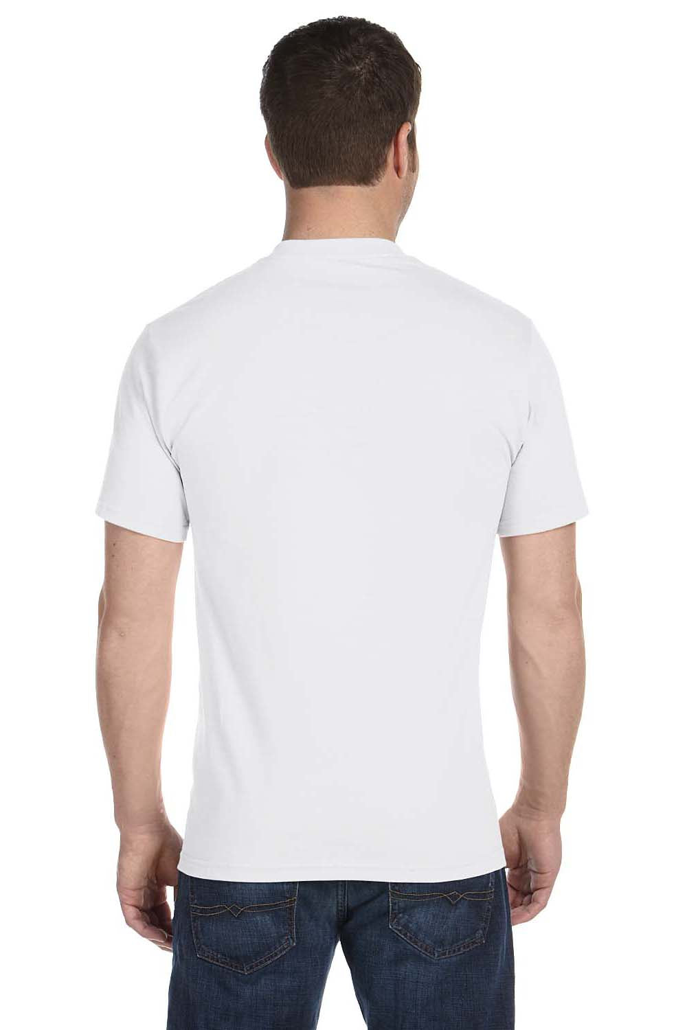 Hanes 5280 Mens ComfortSoft Short Sleeve Crewneck T-Shirt White Back