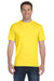 Hanes 5280 Mens ComfortSoft Short Sleeve Crewneck T-Shirt Yellow Front