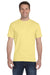 Hanes 5280 Mens ComfortSoft Short Sleeve Crewneck T-Shirt Daffodil Yellow Front