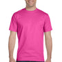 Hanes Mens ComfortSoft Short Sleeve Crewneck T-Shirt - Wow Pink