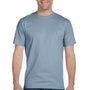 Hanes Mens ComfortSoft Short Sleeve Crewneck T-Shirt - Stonewashed Blue