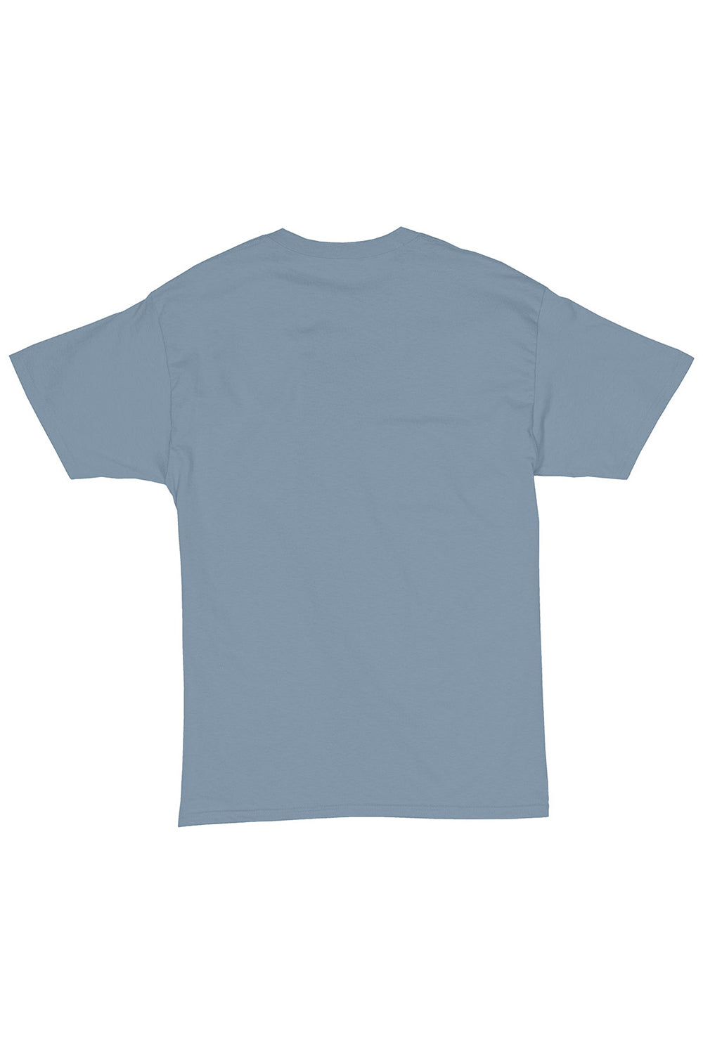Hanes 5280 Mens ComfortSoft Short Sleeve Crewneck T-Shirt Stonewashed Blue Flat Back