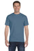 Hanes 5280 Mens ComfortSoft Short Sleeve Crewneck T-Shirt Denim Blue Front