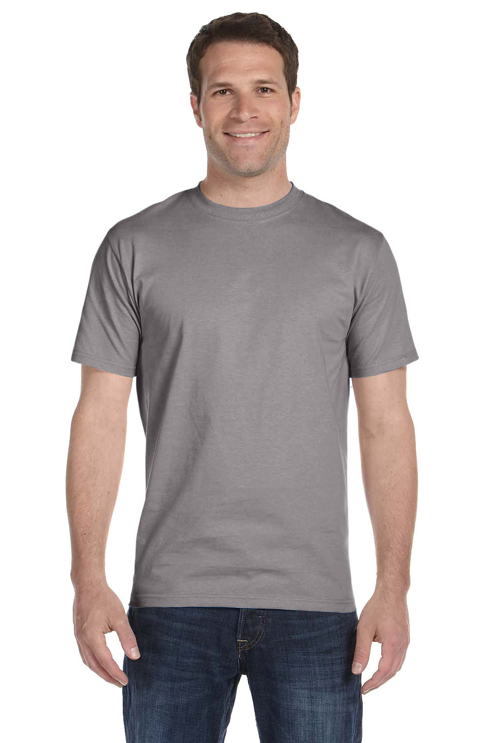 Hanes 5280 Mens ComfortSoft Short Sleeve Crewneck T-Shirt Graphite Grey Front