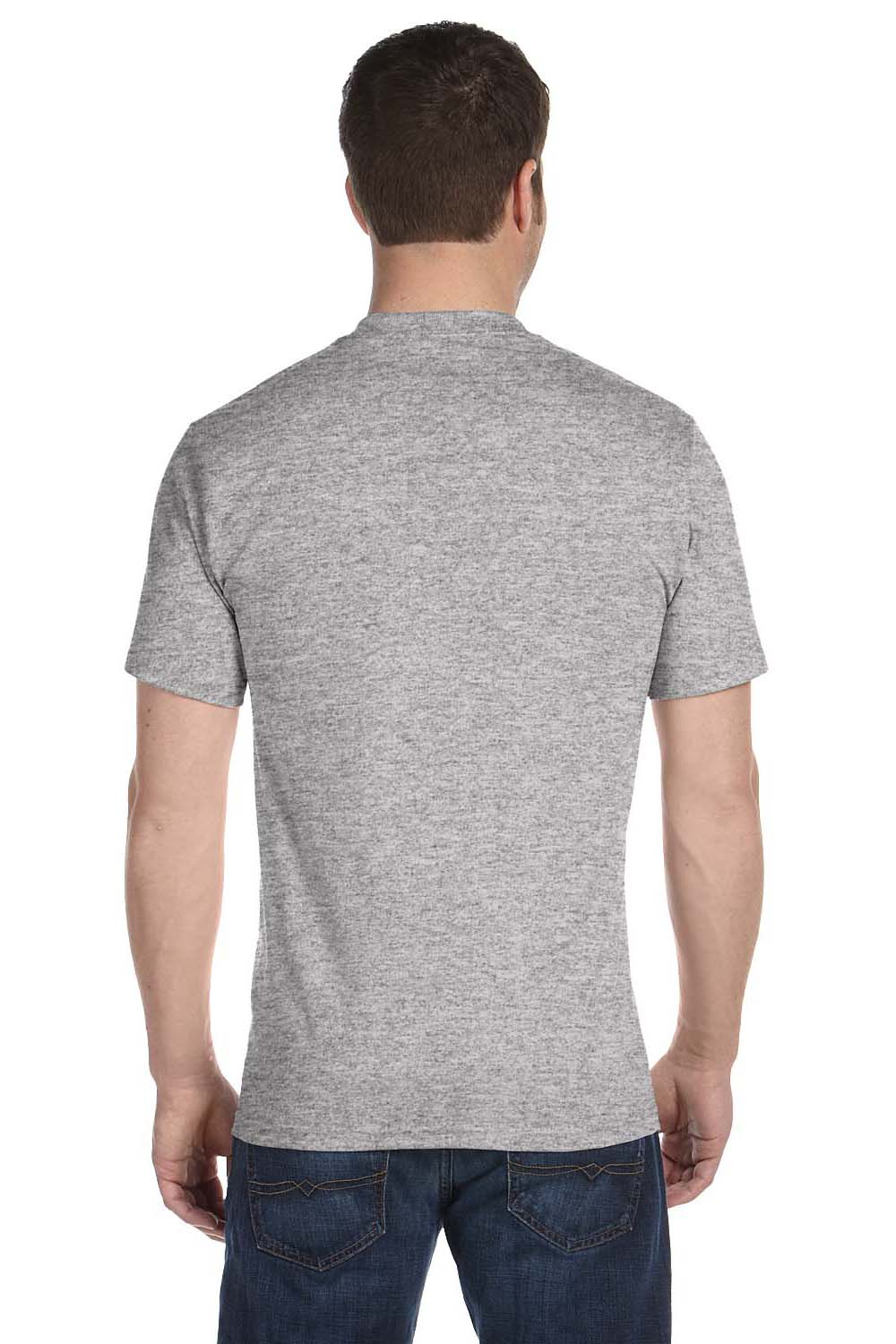 Hanes 5280 Mens ComfortSoft Short Sleeve Crewneck T-Shirt Light Steel Grey Back