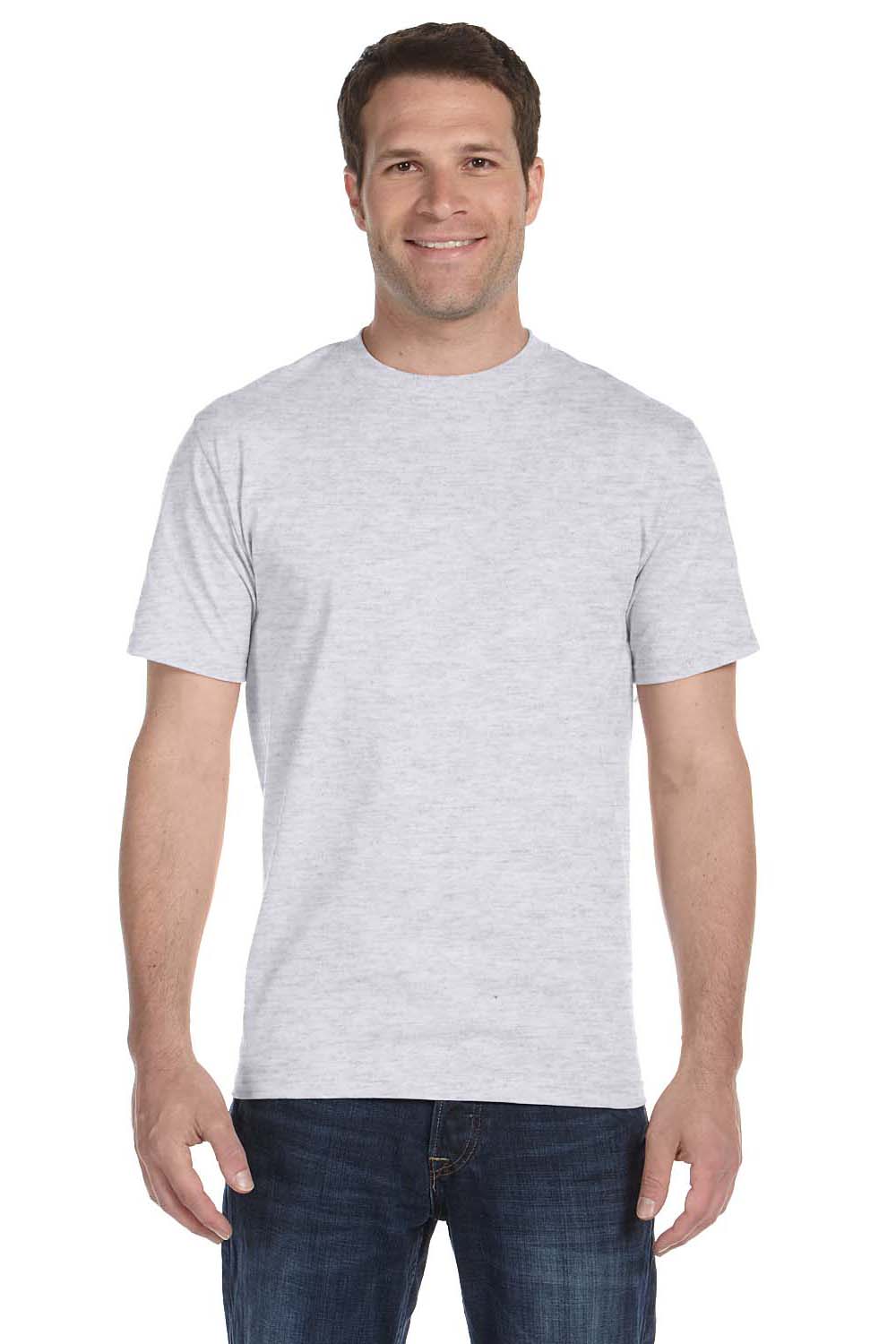 Hanes 5280 Mens ComfortSoft Short Sleeve Crewneck T-Shirt Ash Grey Front