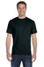 Hanes 5280 Mens ComfortSoft Short Sleeve Crewneck T-Shirt Black Front
