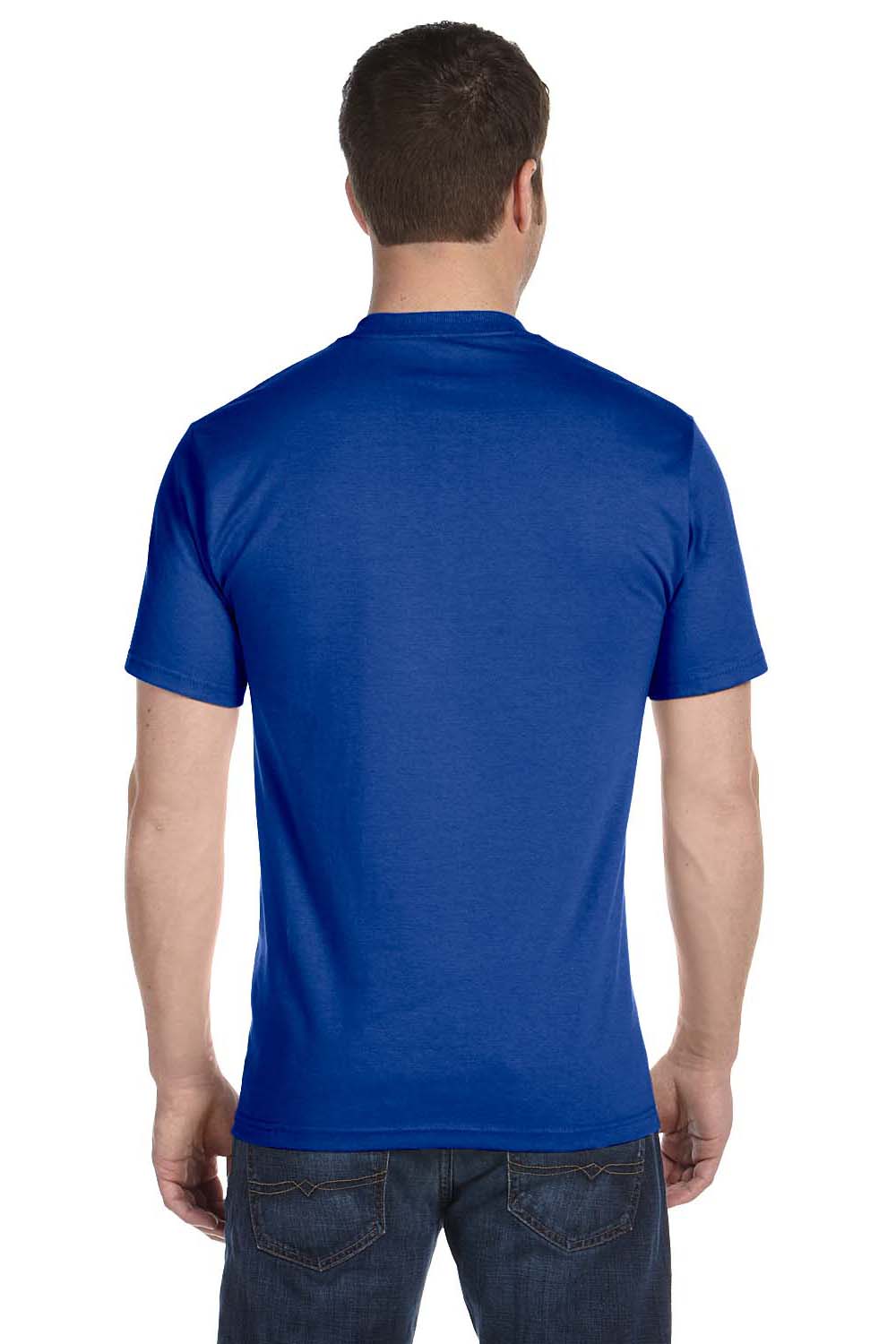 Hanes 5280 Mens ComfortSoft Short Sleeve Crewneck T-Shirt Royal Blue Back