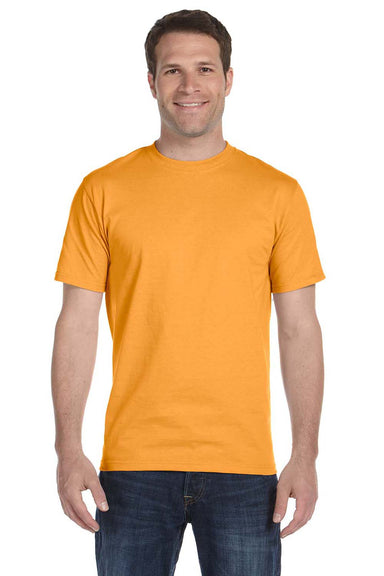 Hanes 5280 Mens ComfortSoft Short Sleeve Crewneck T-Shirt Gold Front