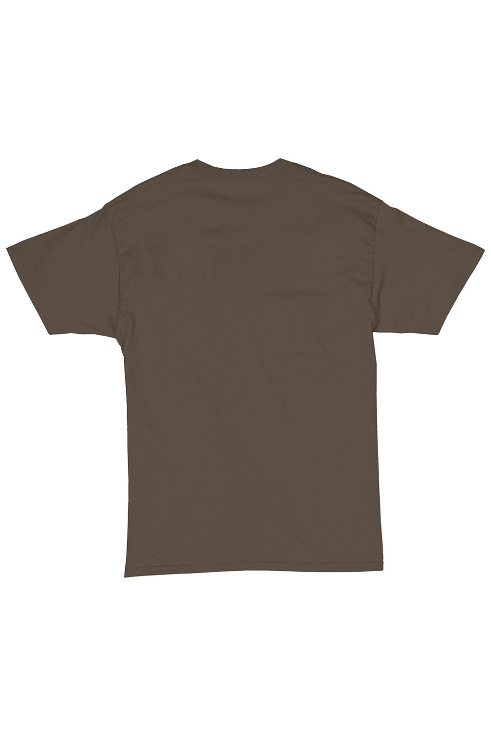 Hanes 5280 Mens ComfortSoft Short Sleeve Crewneck T-Shirt Dark Chocolate Brown Flat Back