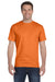 Hanes 5280 Mens ComfortSoft Short Sleeve Crewneck T-Shirt Safety Orange Front