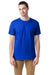 Hanes 5280 Mens ComfortSoft Short Sleeve Crewneck T-Shirt Athletic Royal Blue Front