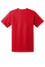 Hanes Mens ComfortSoft Short Sleeve Crewneck T-Shirt Athletic Red Flat Back