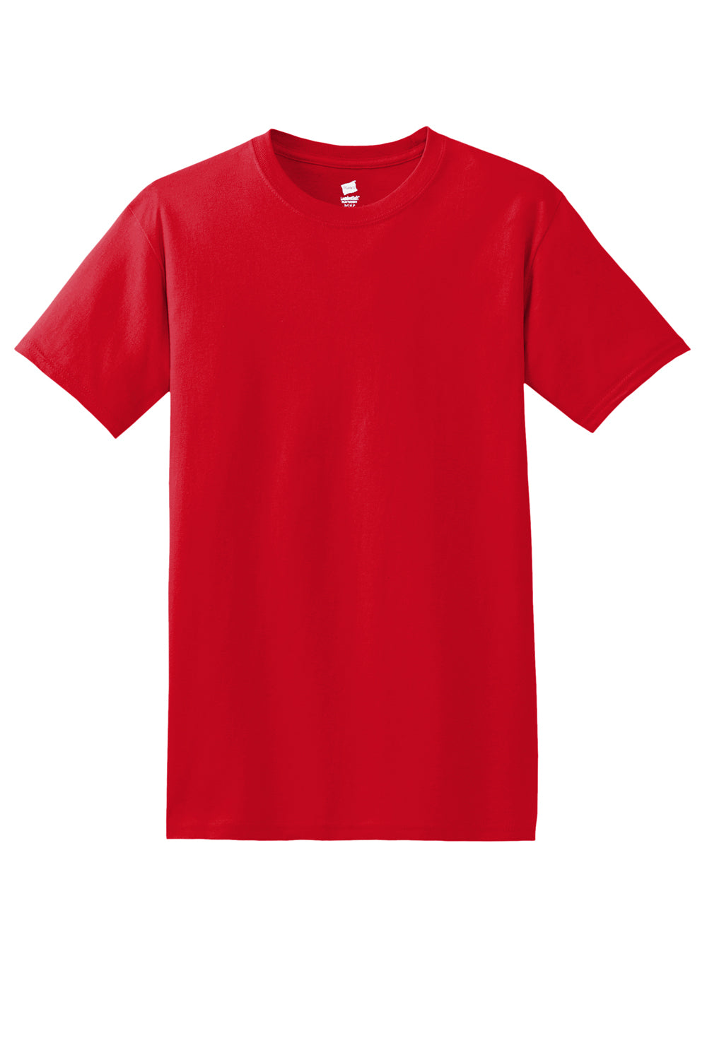 Hanes Mens ComfortSoft Short Sleeve Crewneck T-Shirt Athletic Red Flat Front