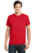 Hanes Mens ComfortSoft Short Sleeve Crewneck T-Shirt Athletic Red Front