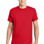 Hanes Mens ComfortSoft Short Sleeve Crewneck T-Shirt - Athletic Red