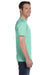 Hanes 5280 Mens ComfortSoft Short Sleeve Crewneck T-Shirt Clean Mint Blue SIde