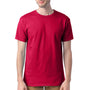 Hanes Mens ComfortSoft Short Sleeve Crewneck T-Shirt - Athletic Crimson Red