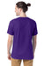 Hanes 5280 Mens ComfortSoft Short Sleeve Crewneck T-Shirt Athletic Purple Back