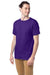 Hanes 5280 Mens ComfortSoft Short Sleeve Crewneck T-Shirt Athletic Purple 3Q