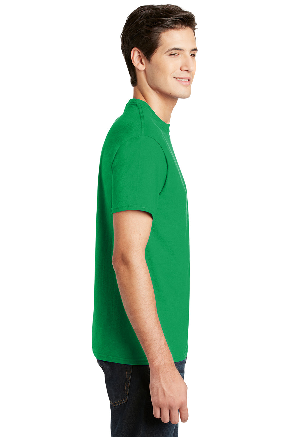 Hanes 5280 Mens ComfortSoft Short Sleeve Crewneck T-Shirt Kelly Green SIde