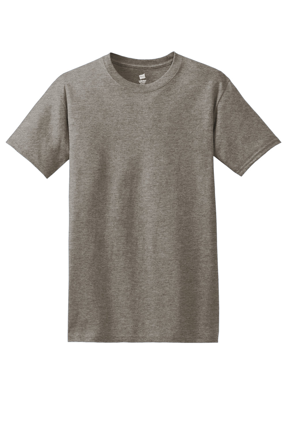 Hanes Mens ComfortSoft Short Sleeve Crewneck T-Shirt Oxford Gray Flat Front