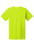 Hanes Mens ComfortSoft Short Sleeve Crewneck T-Shirt Safety Green Flat Back