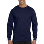Hanes Mens ComfortSoft Long Sleeve Crewneck T-Shirt - Navy Blue