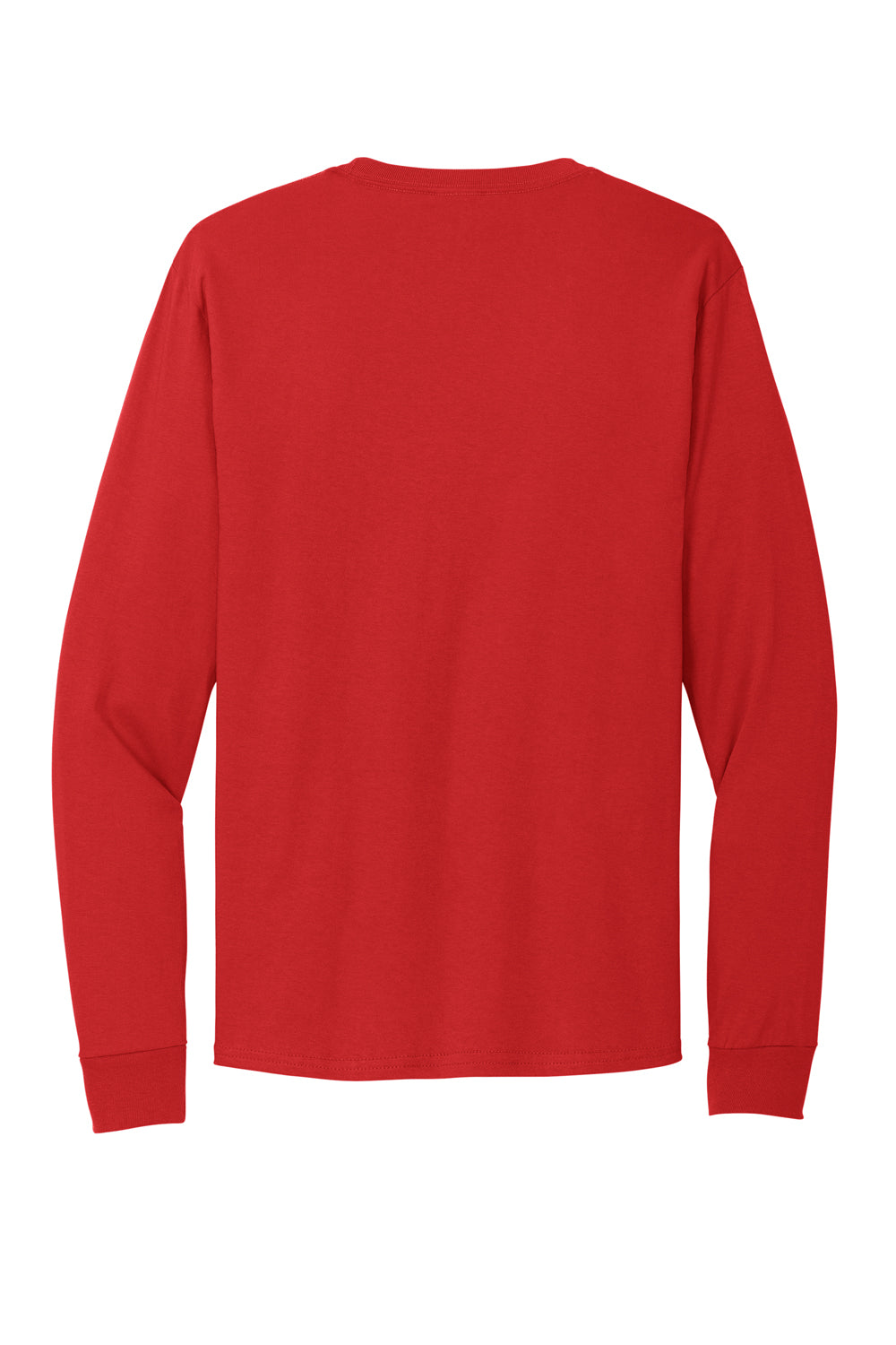 Hanes 5286 Mens ComfortSoft Long Sleeve Crewneck T-Shirt Athletic Red Flat Back
