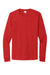 Hanes 5286 Mens ComfortSoft Long Sleeve Crewneck T-Shirt Athletic Red Flat Front