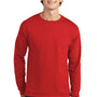 Hanes Mens ComfortSoft Long Sleeve Crewneck T-Shirt - Athletic Red