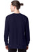 Hanes 5286 Mens ComfortSoft Long Sleeve Crewneck T-Shirt Athletic Navy Blue Back
