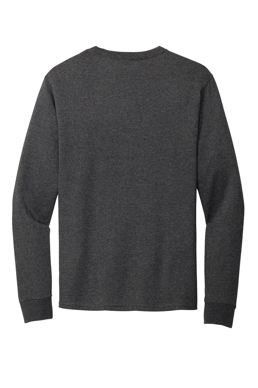 Hanes 5286 Mens ComfortSoft Long Sleeve Crewneck T-Shirt Heather Charcoal Grey Flat Back