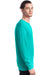 Hanes 5286 Mens ComfortSoft Long Sleeve Crewneck T-Shirt Athletic Teal Green SIde