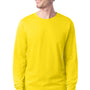 Hanes Mens ComfortSoft Long Sleeve Crewneck T-Shirt - Athletic Yellow